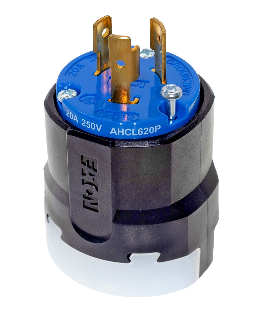 Eaton AHCL620P Industrial Locking Plug L6-20P 20A 250V Ultra Grip 2-Pole 3-Wire