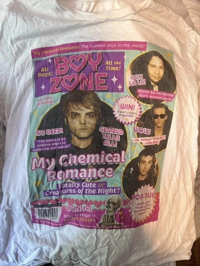 My Chemical Romance BoyZone 2025 Tour Merch T-Shirt Reprint POPULAR