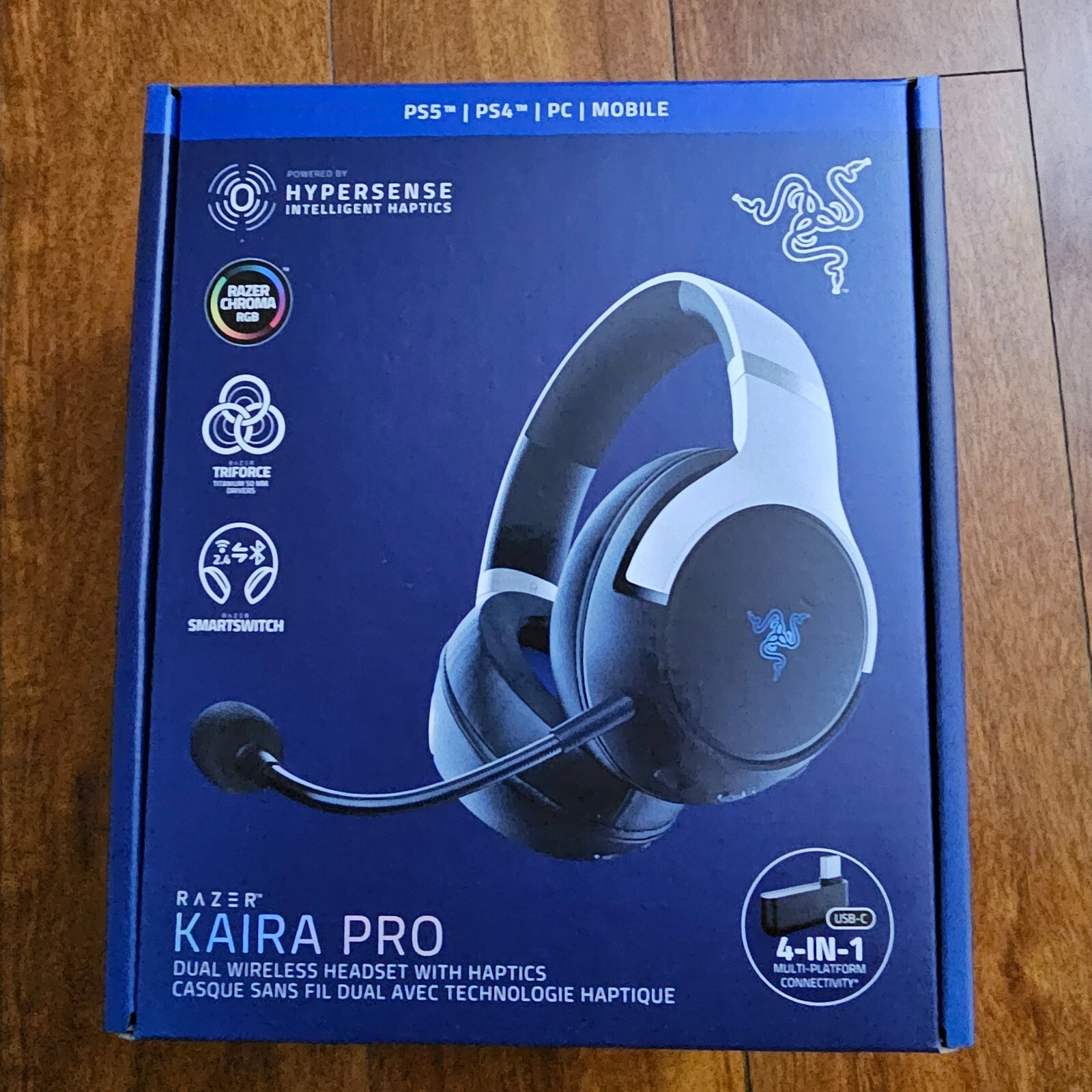 Razer Kaira Pro Wireless Over-Ear Gaming Headset for Sony PlayStation 5 - White