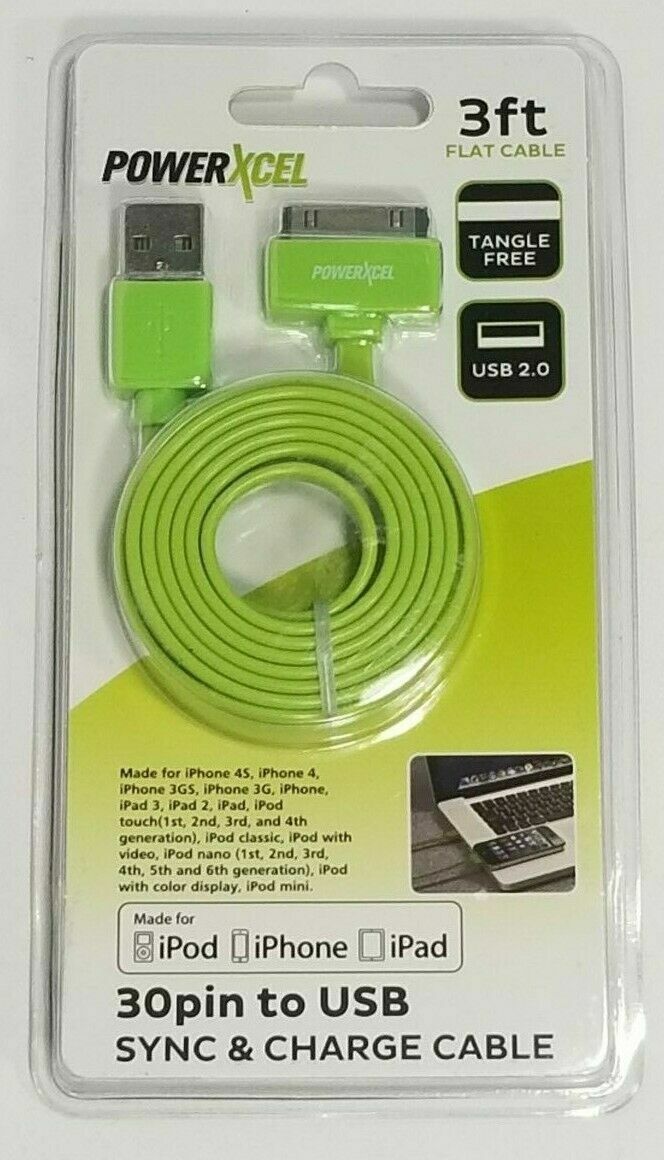 2 Pack 1M 30-Pin USB Sync Cable Charger 4 Apple Iphone iPad iPod FAST SHIPPING