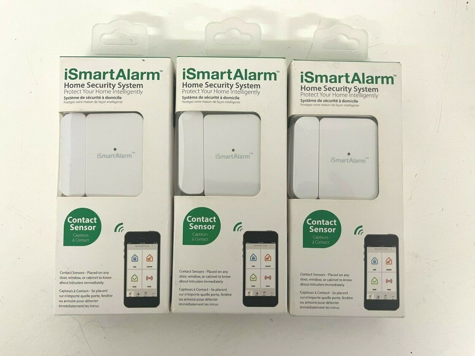 New iSmart Alarm Home Security System Contact Sensors 2PK - Lot of 3