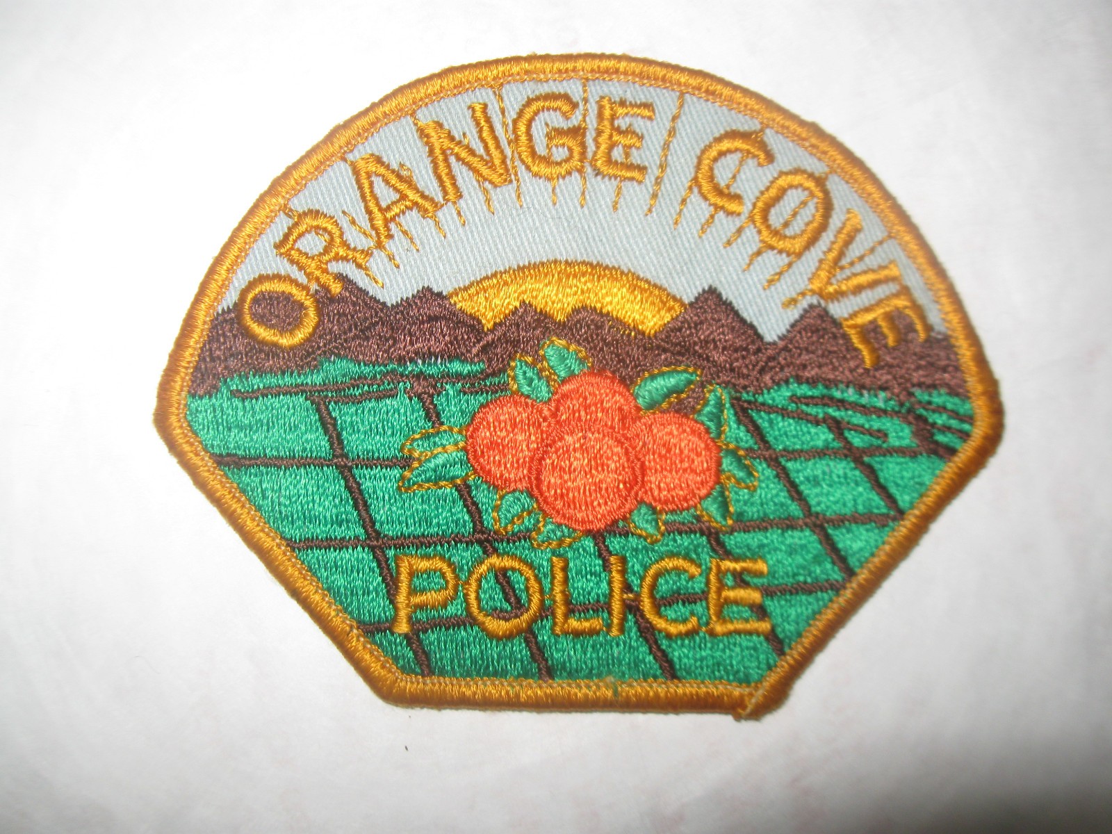 ORANGE COVE CALIFORNIA POLICE PATCH (PREVIOUSLY MOUNTED)