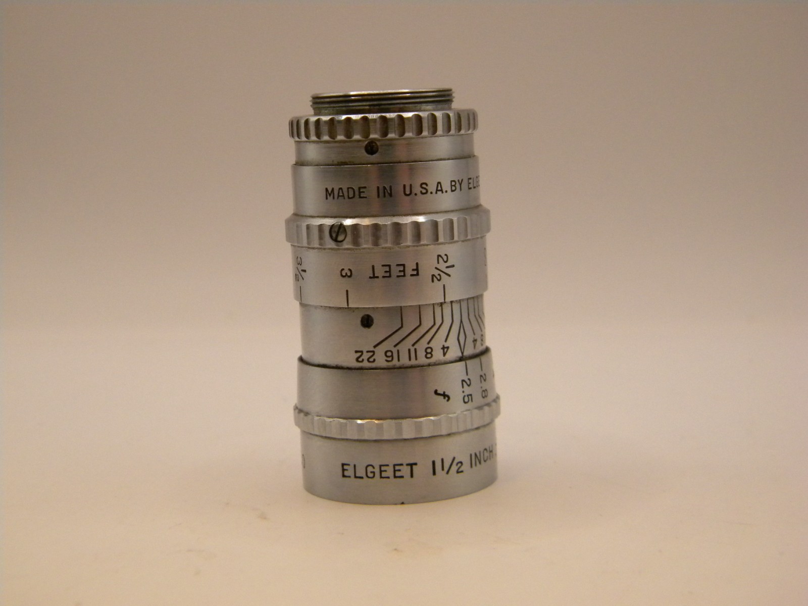 Elgeet Microscope Objective 2535, 1.5 Inch f: 2.5 Cine-Tel