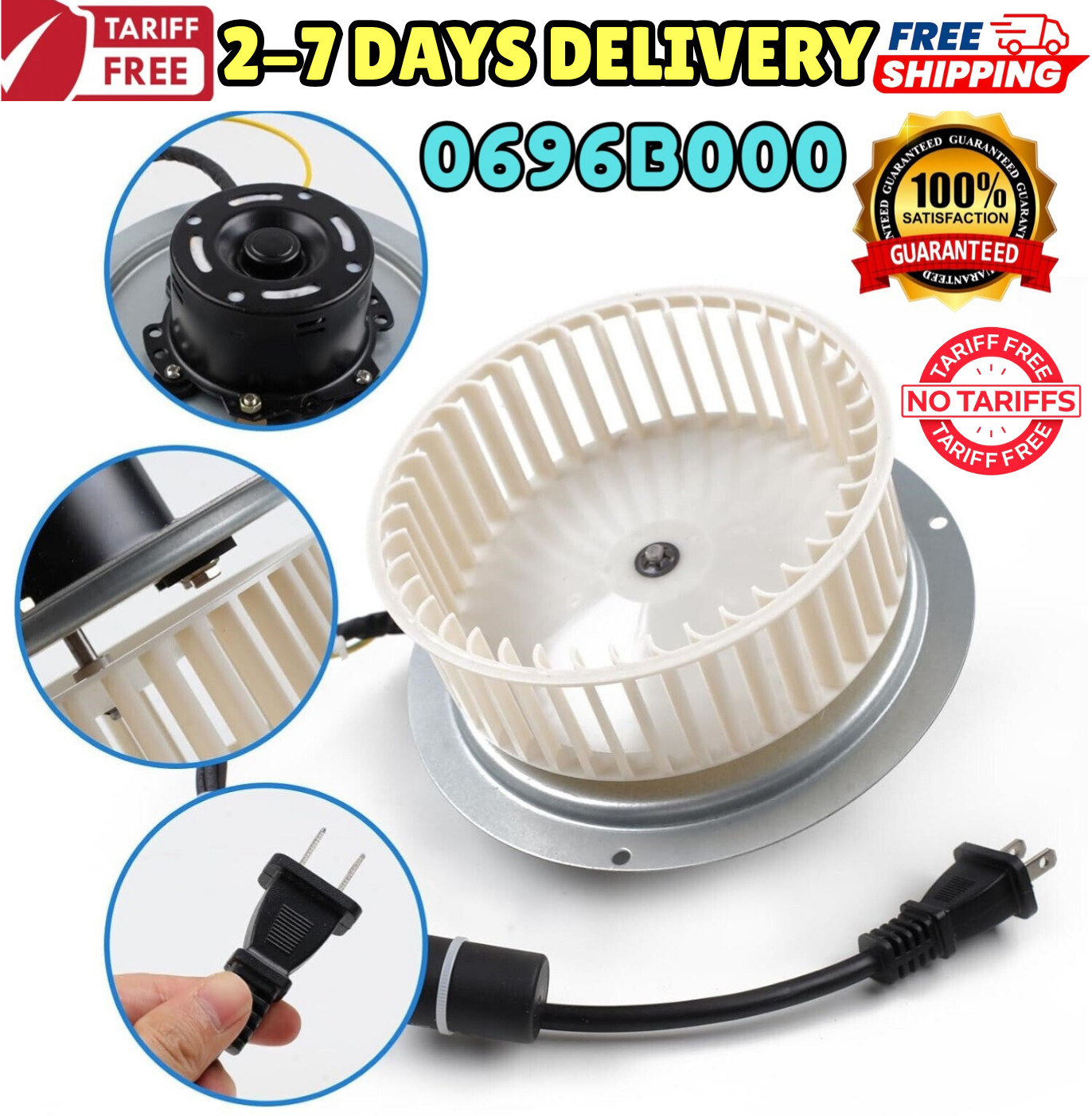 Bathroom Exhaust Fan Vent Fan Motor Assembly for Broan NuTone QT100 QT110 QT9093