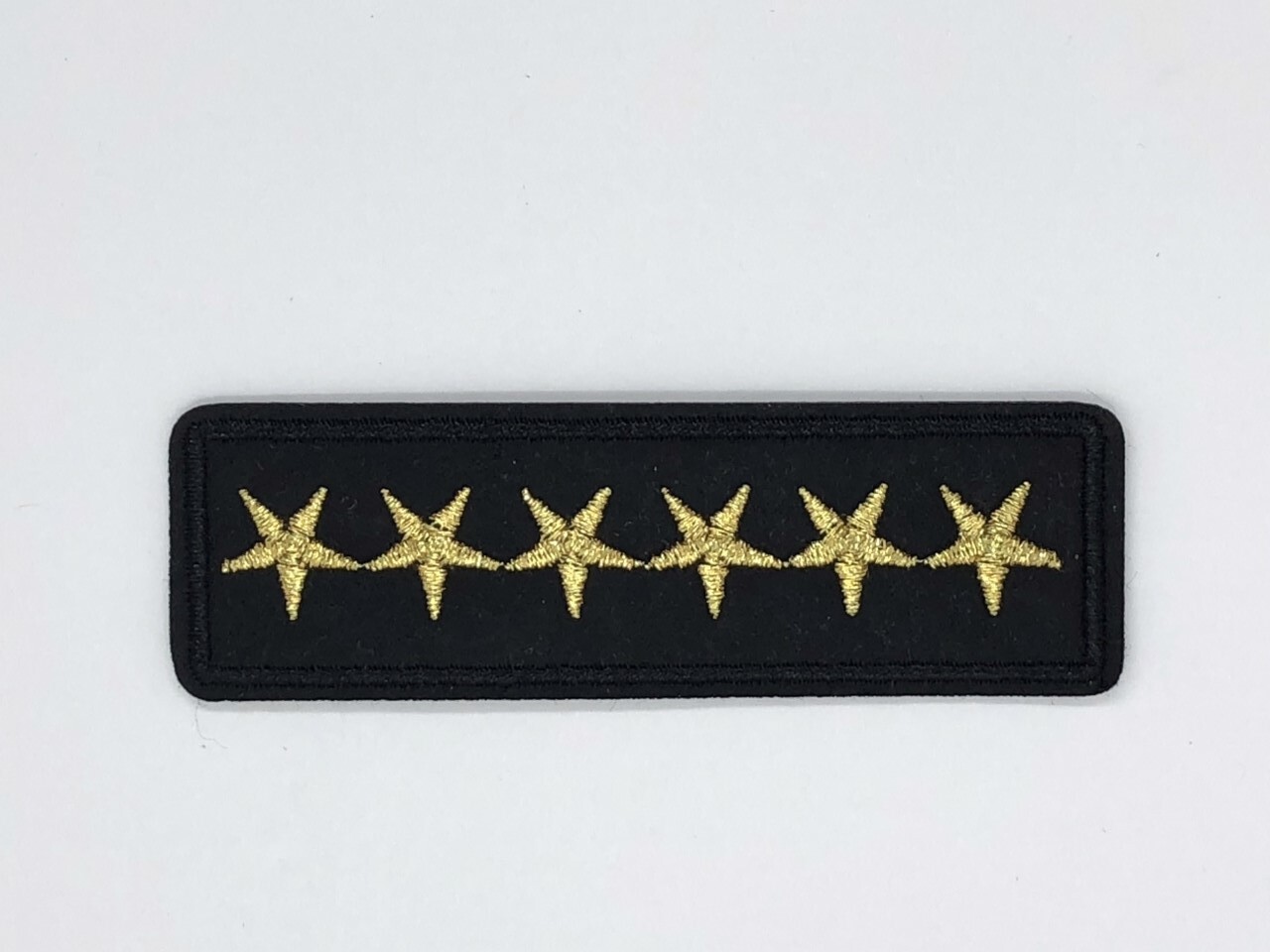 Military Black and gold Six Pointed Star Patch Vintage  Shoulder  Sew-On
