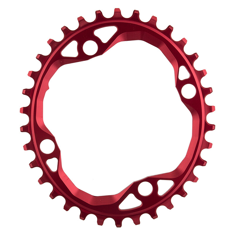Chainring Absoluteblack Oval 104mm 34T 4B Red