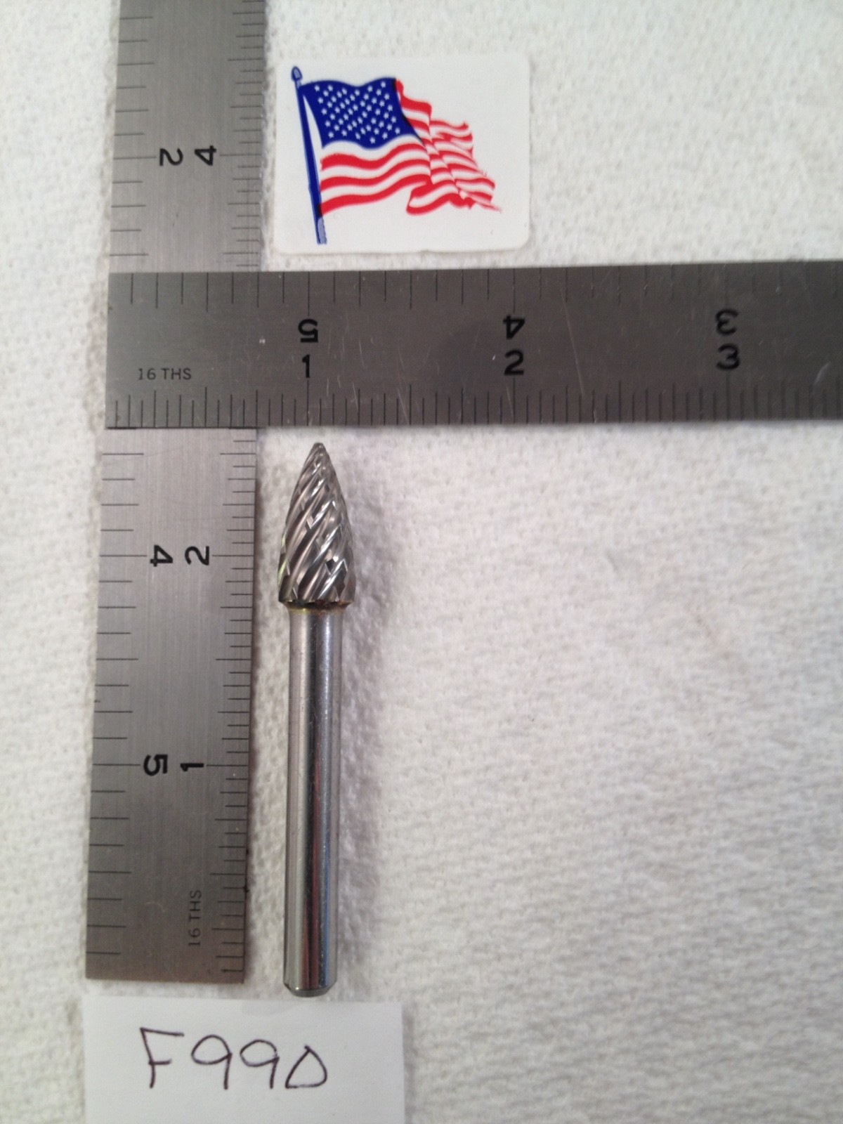 1 NEW FALCON / SGS 1/4" SHANK CARBIDE BURR SG-3 STEEL CUT. TREE POINT (F990)