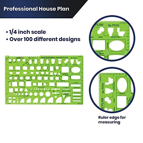 Professional House Plan Template Guide, with Doors, Appliances, Plumbing