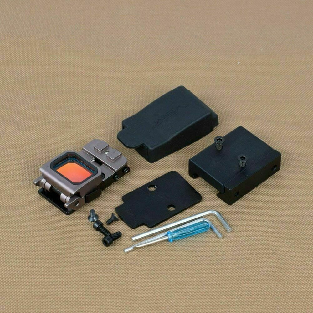 Tactical Mini Folding Flip Up Red Dot Reflex Sight RMR Scope Mount Holographic