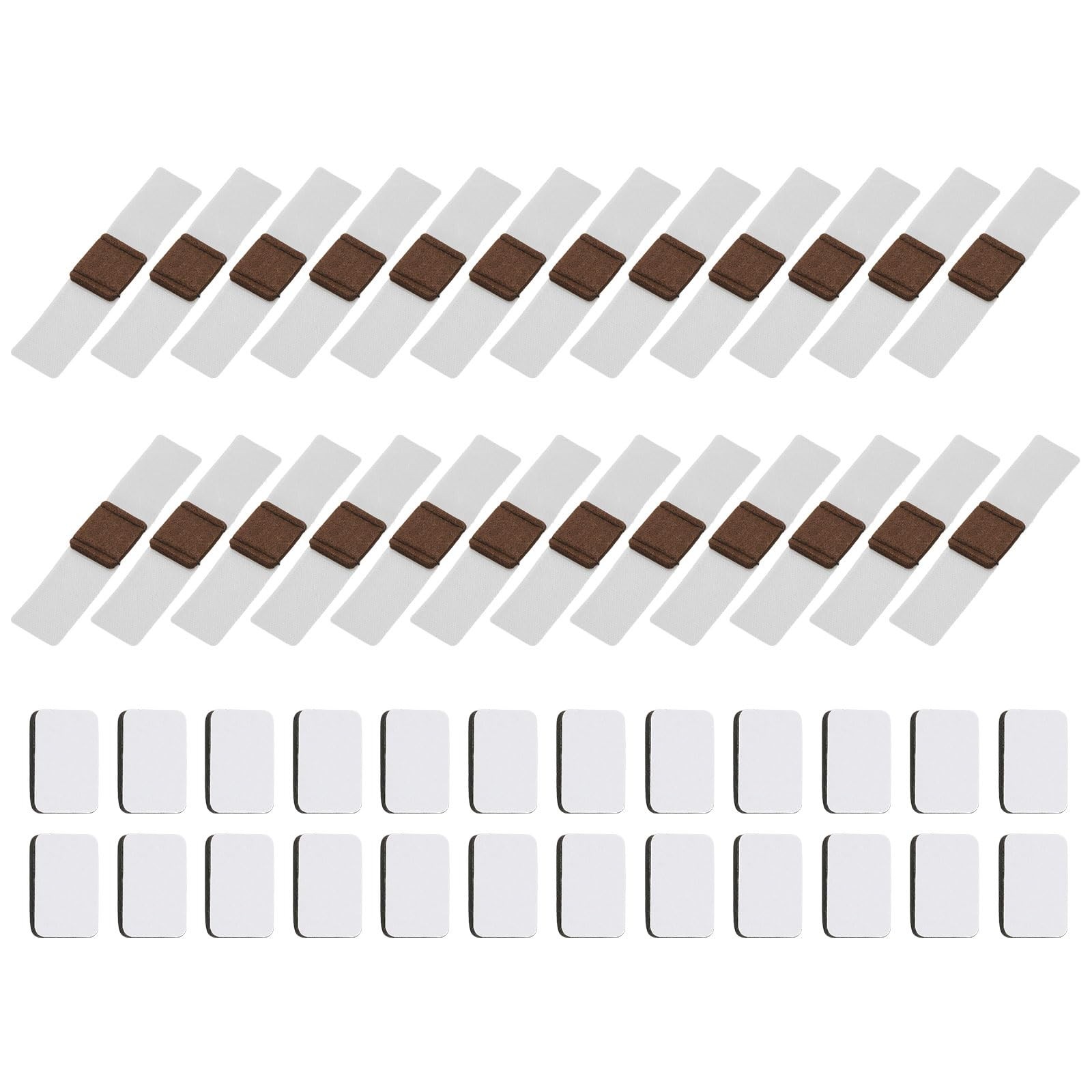 24Pcs Wrap-Around Felt Furniture Pads, 5.7 x 1.2 Chair Leg Floor Protectors w...