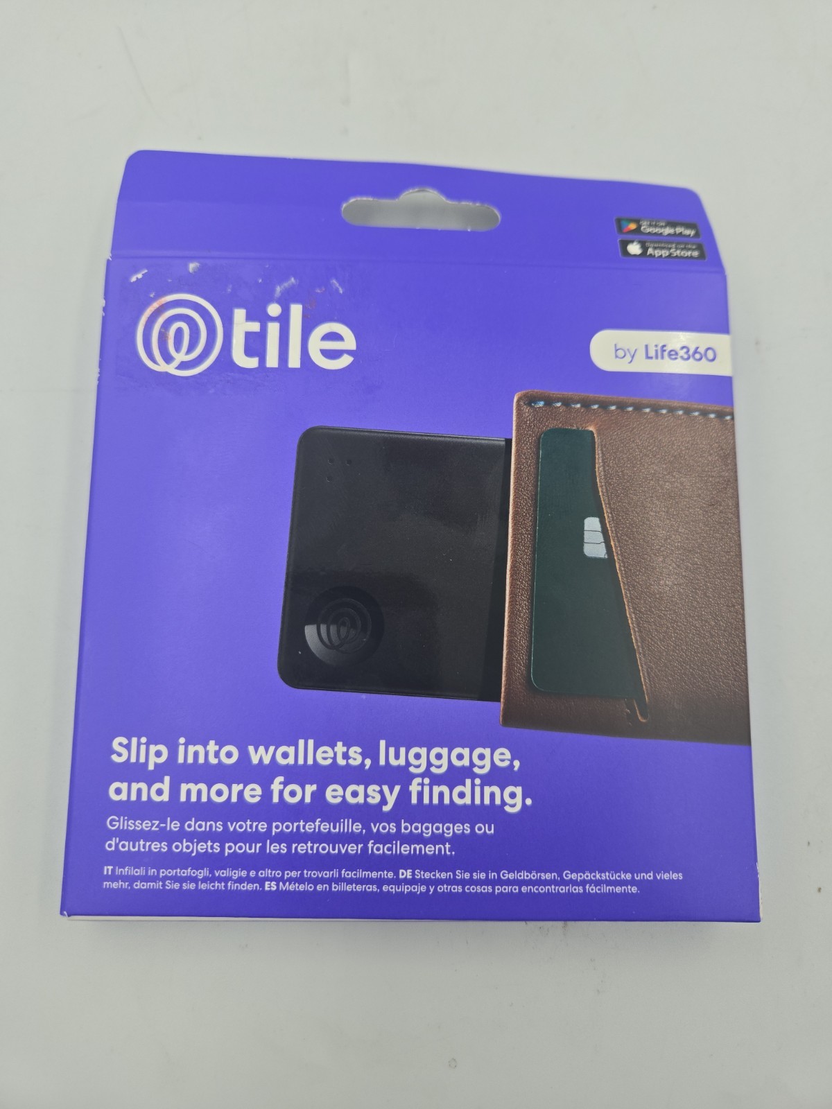 Tile byLife 360 Slim Wallet Finder Bluetooth Tracker / Locator Tag ~ NEW SEALED