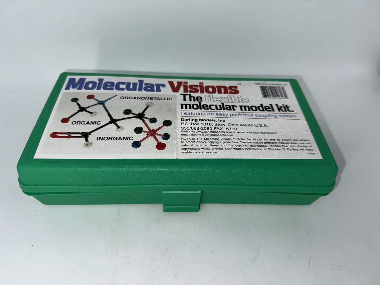Darling Models MOLECULAR VISIONS FLEXIBLE Stereo Chemistry Model Kit READ!