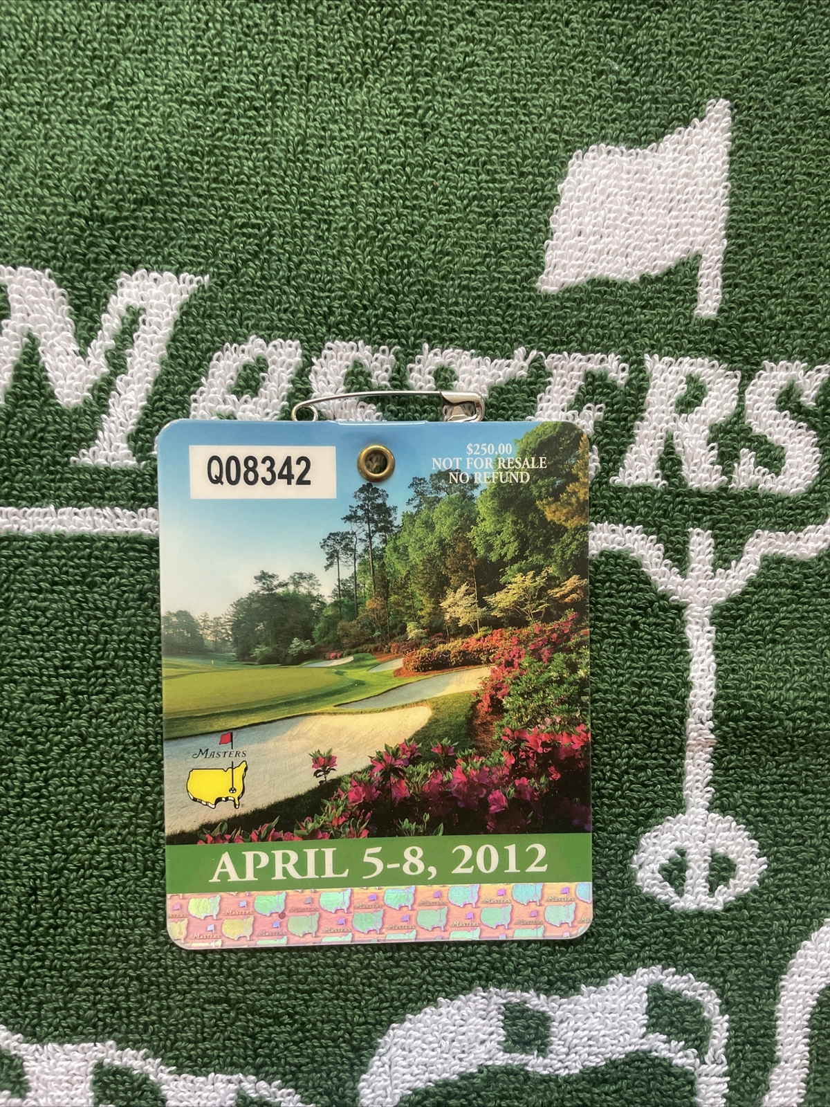2012 Masters Badge Bubba Watson Winner Augusta national￼