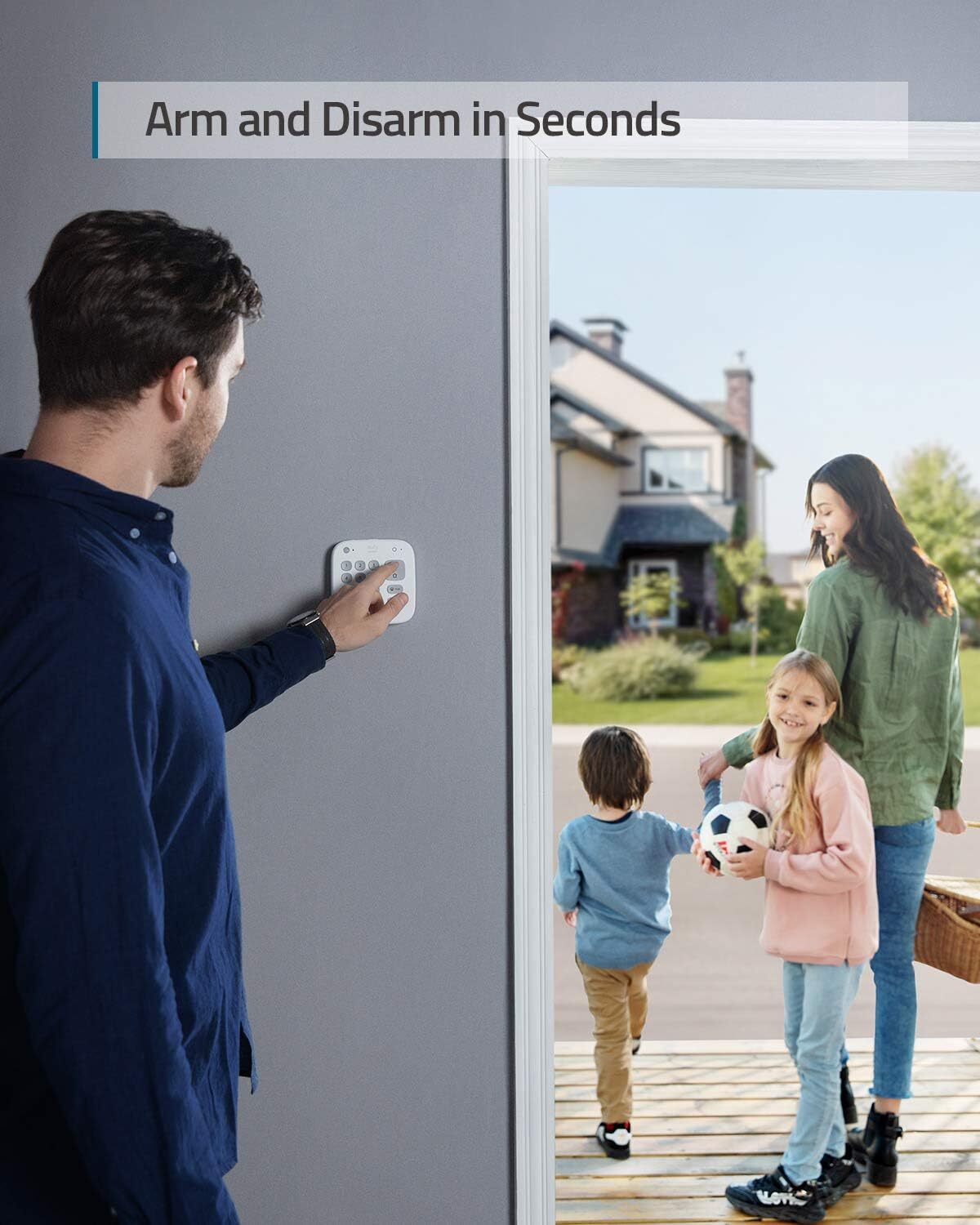 eufy 5-Piece Home Alarm Security System Kit Keypad Entry/Motion Sensor|Refurbish