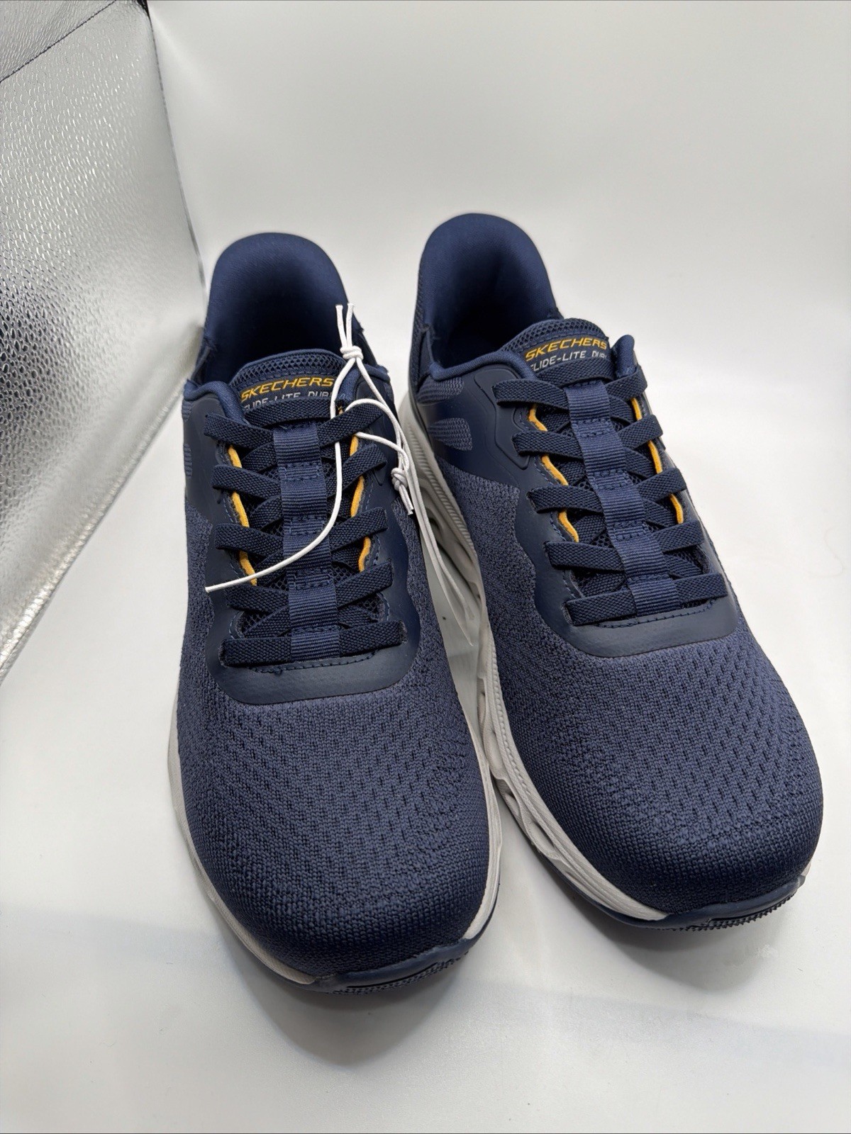 Skechers Hands Free Swift Fit Glide Step Mens 12 Navy Athletic Shoes. New