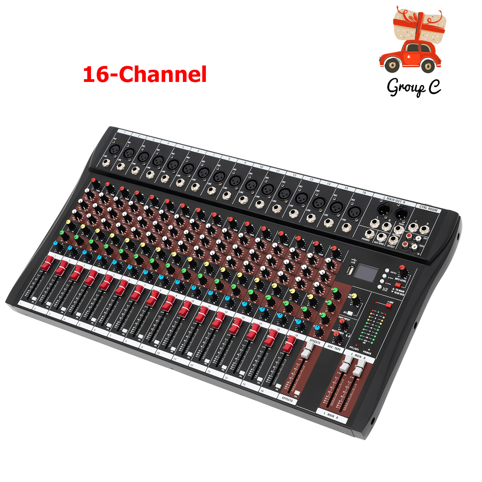 16 Channel Professional  Mixer power mixing  Amp USB