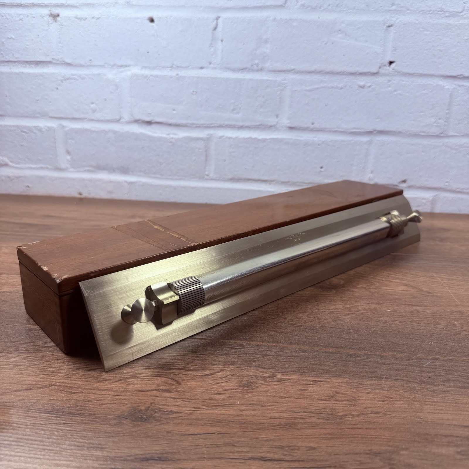 Vintage Stanley London Rolling Parallel Rule Surveying Draughtsman Boxed
