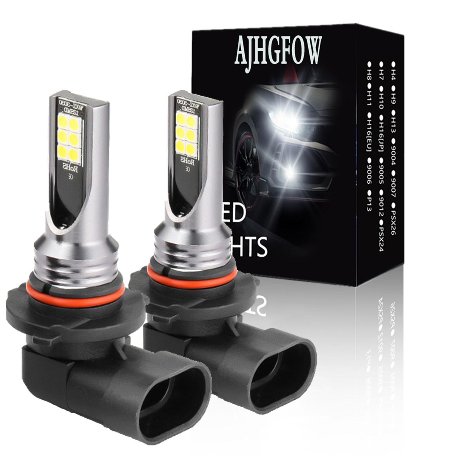 2x 9006/HB4 LED Fog Light Bulbs Driving Lamp Cool White 10000K High Power Lamp