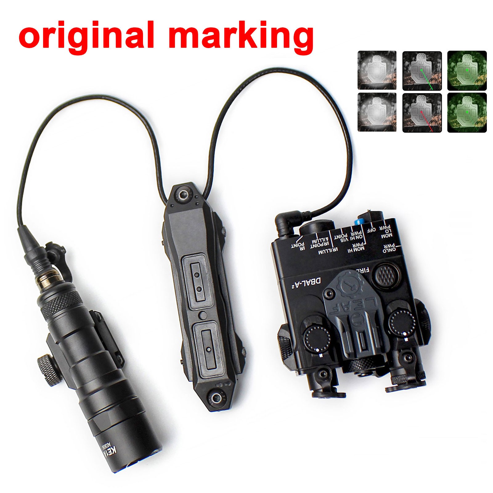 DBAL-A2 Airsoft Light Laser Combo Sight + M300B LED Flashlight with Dual Switch