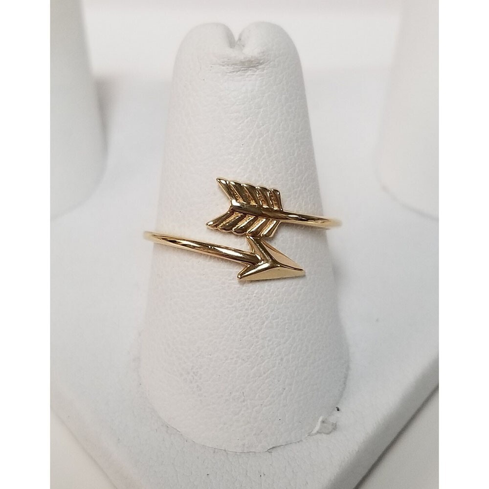 Cupid Arrow Adjustable Toe/Midi Ring 14K Yellow Gold Plated