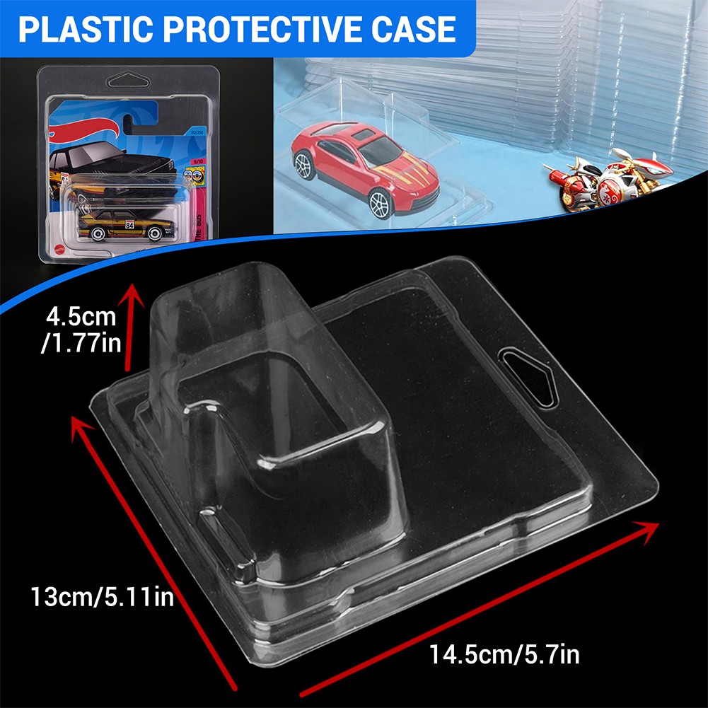 10 Pack Protector Case for Hotwheels Short Card Mainline European Cards Storage