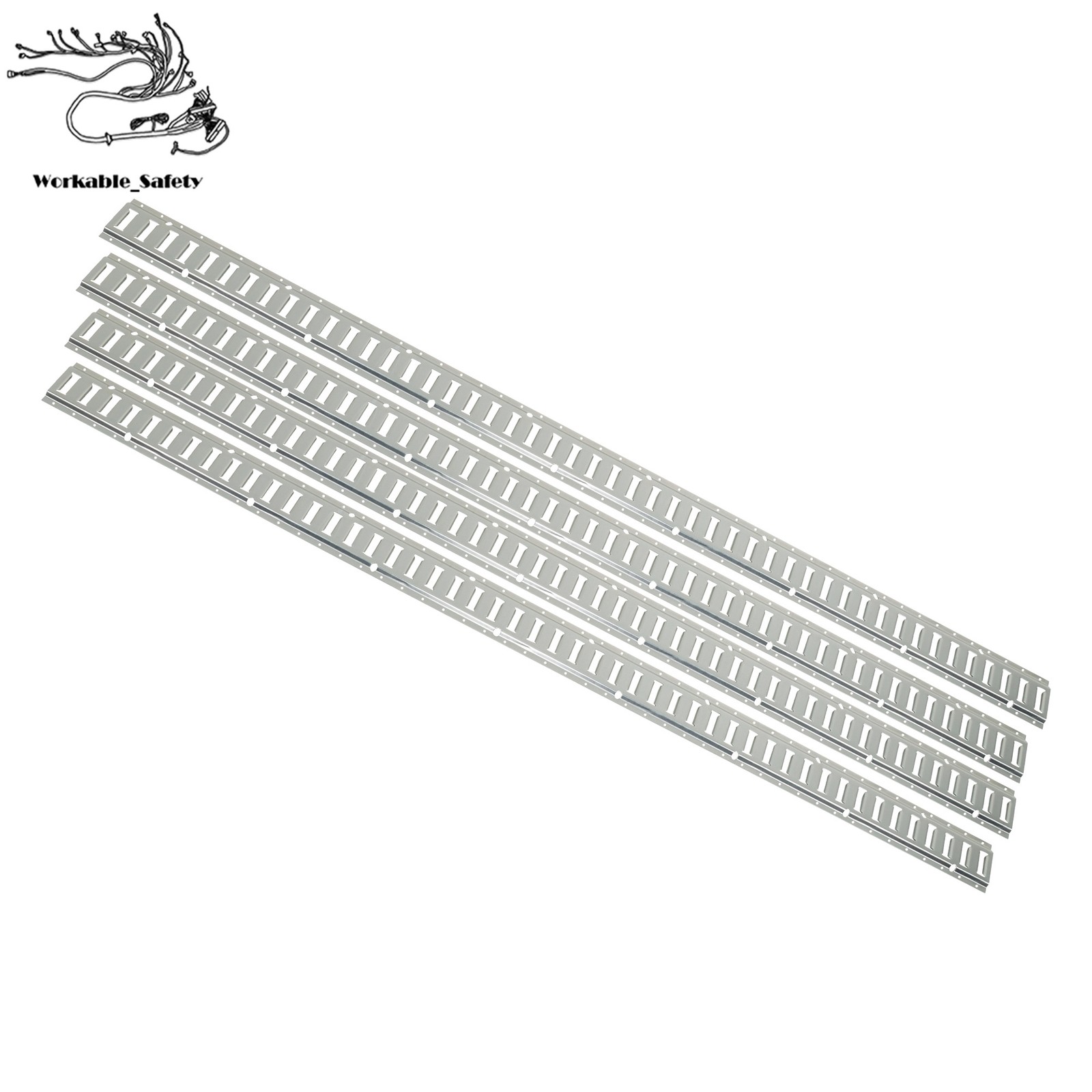 Silver 28 Pack 8 Foot E Track Rails Zinc Plated Steel For Cargo Trailer Tie Down