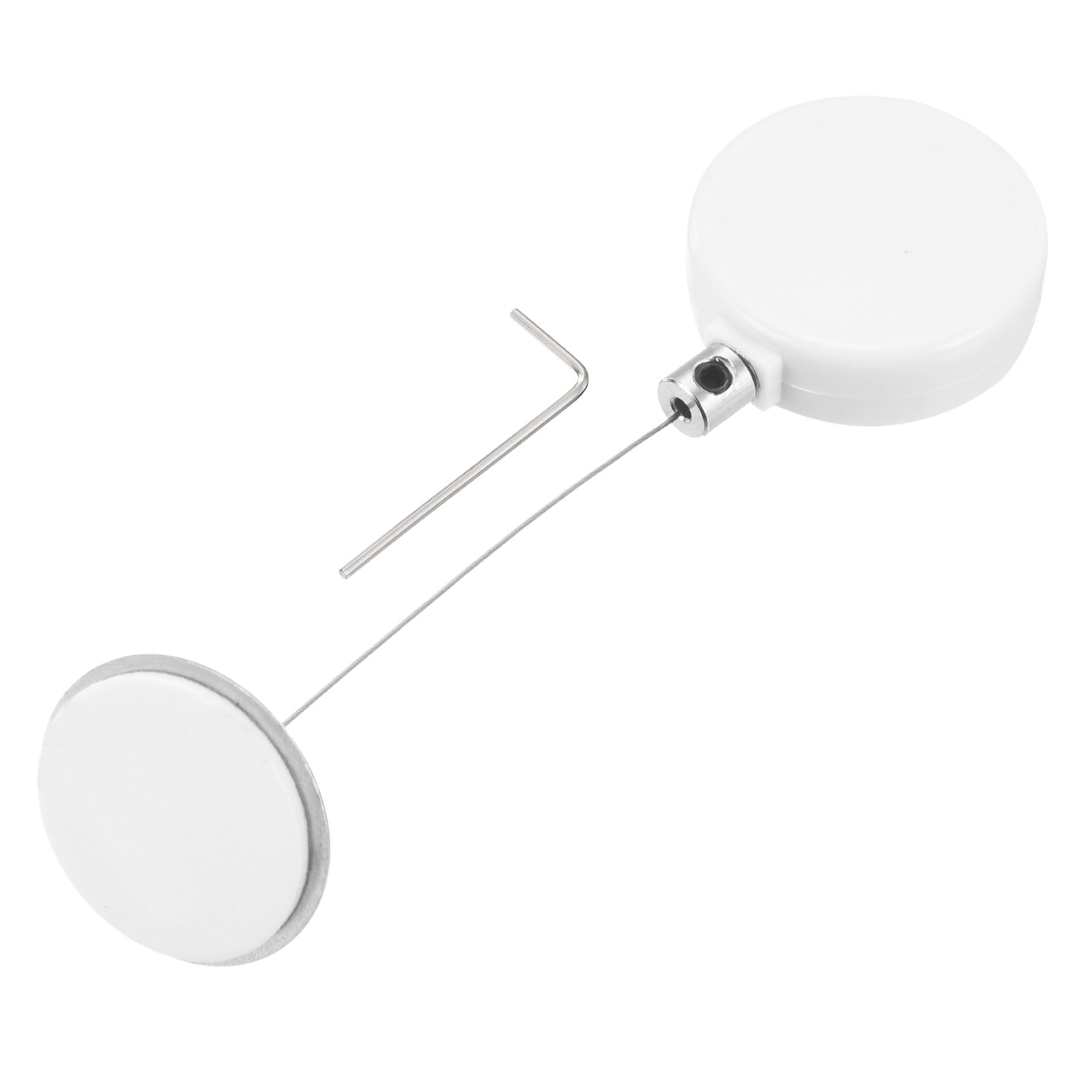 1.8ft Retractable Cable Security Lock with Round Patch Wrench, White