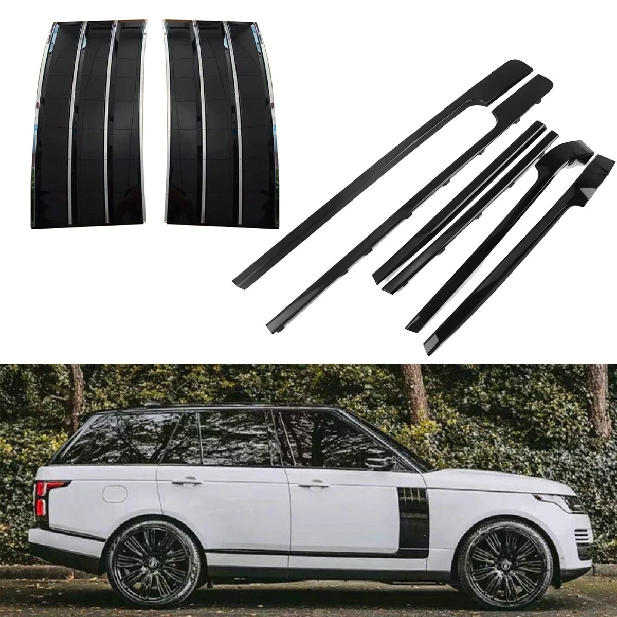8pcs Side Air Vent Door  Molding Trim Fender for Range Rover L405 2013-2022 LWB