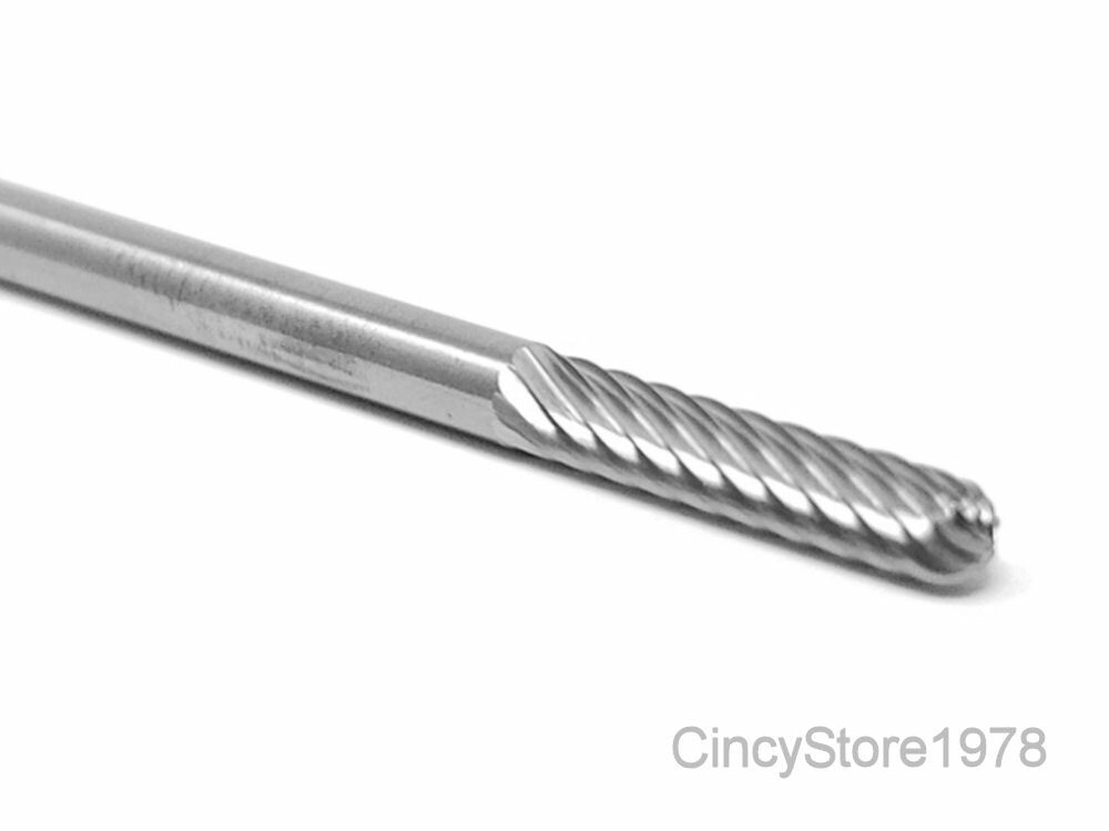 SC42S Single Solid Carbide Burr Bur Cutting Tool Die Grinder Bit 1/8" USA MADE