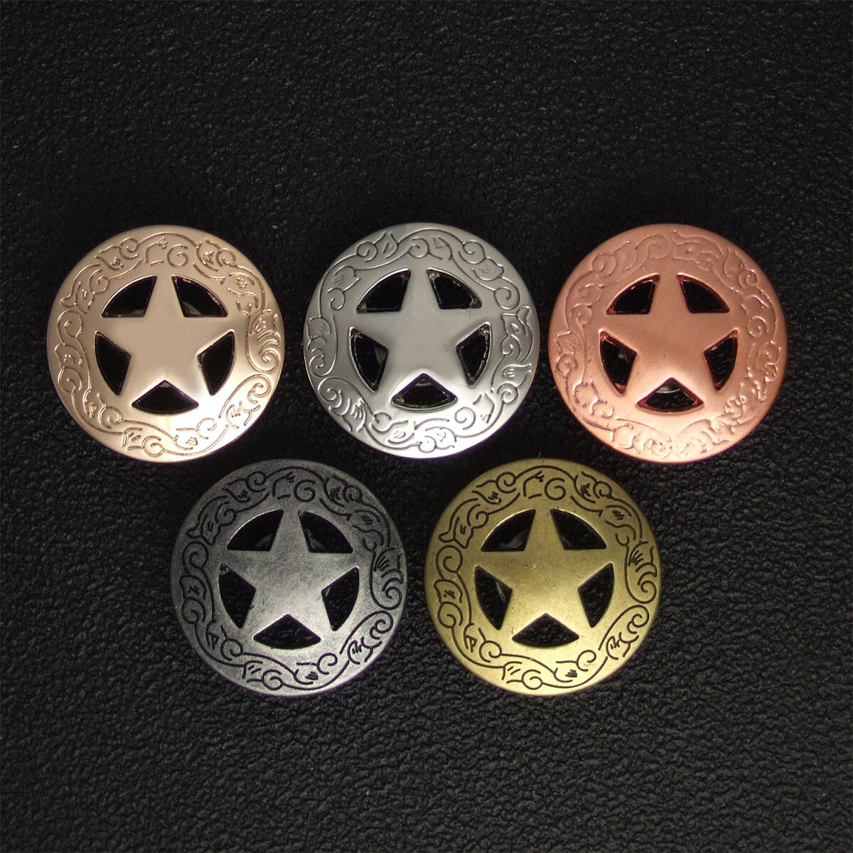 20mm Star Concho Saddle Tack Belt Western Style 5 Color