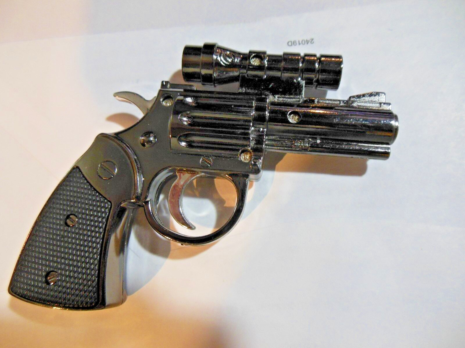 44  Magnum*Shinny-Black.  Adj. / Refillable** Butane Lighter ** Free Shipping*