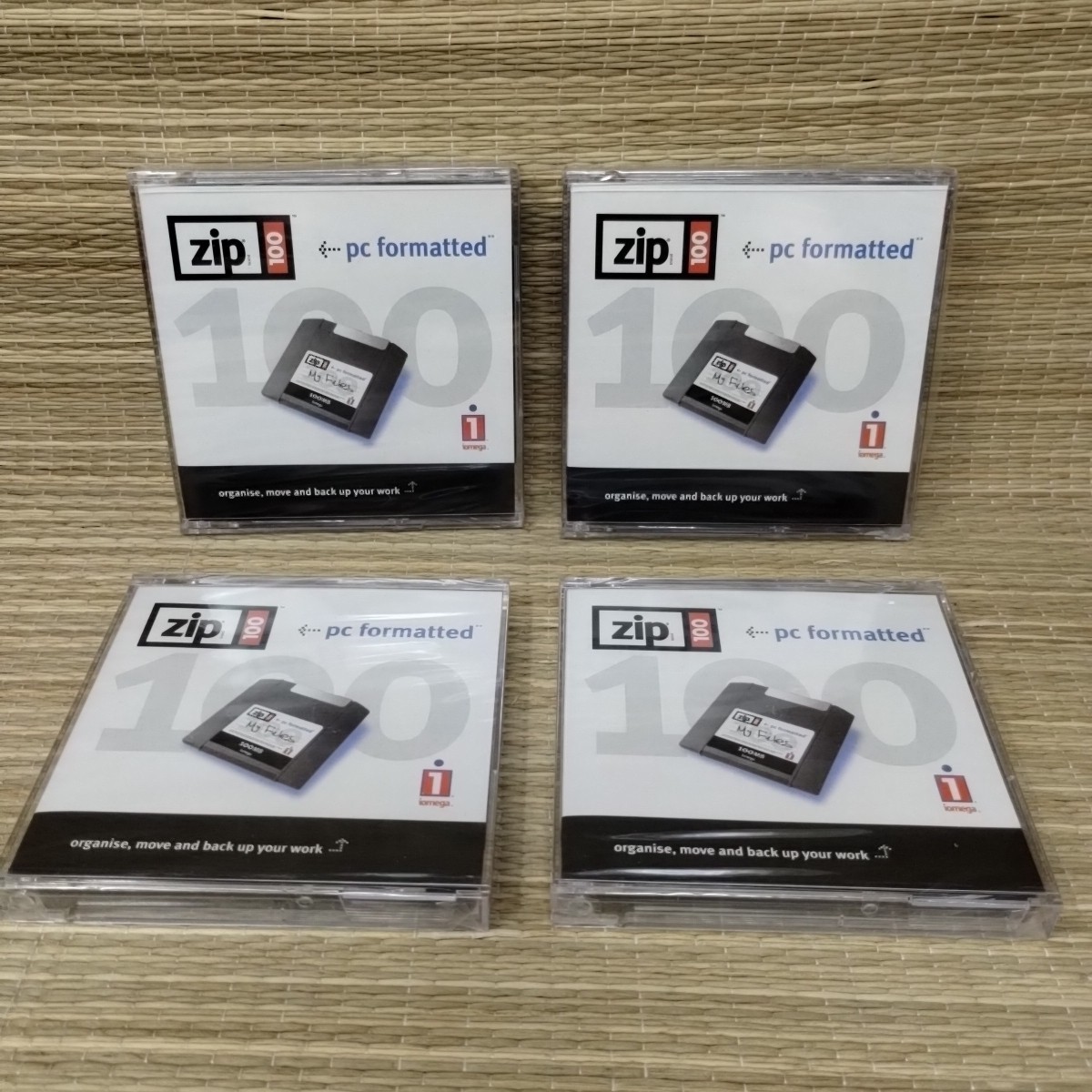 Iomega Zip 100 (Set of 4) 100MB Disks Formatted for IBM Compatibles Sealed New