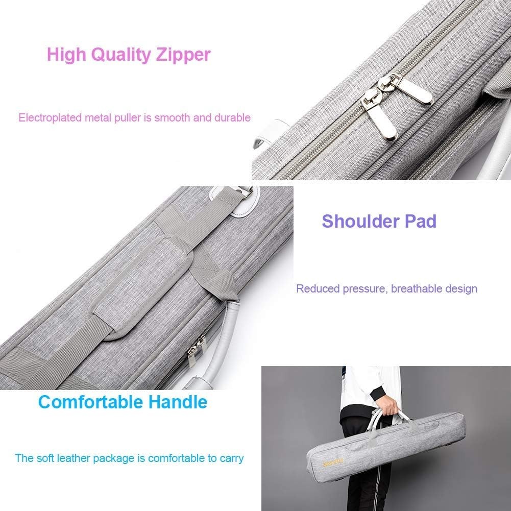 Soft Pool Cue Case – 3 Butt 4 Shaft Organizer with Adjustable Strap