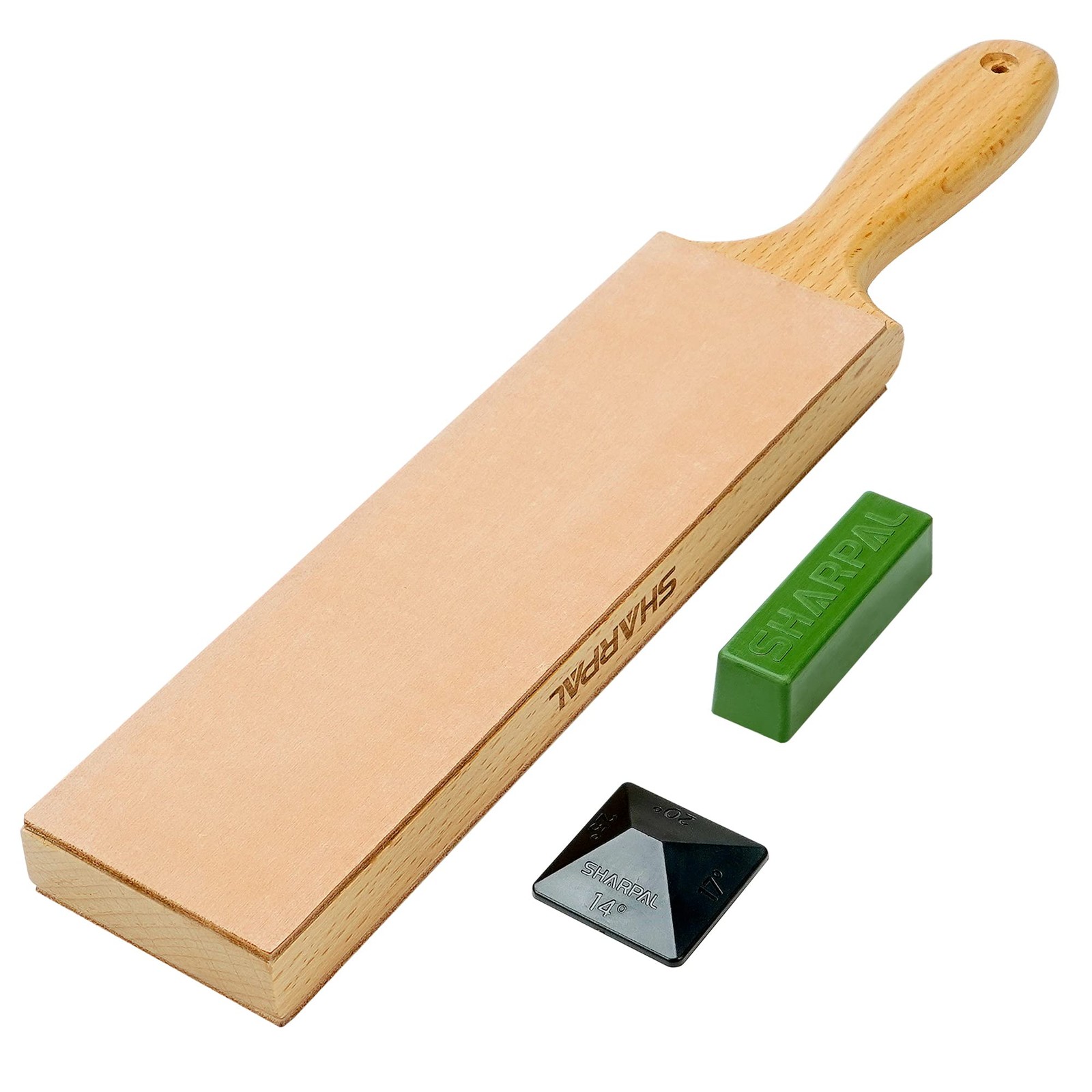 205h Doublesided Leather Strop 13.2" X 2.4" Kit Genuine Cowhide Stropping Block