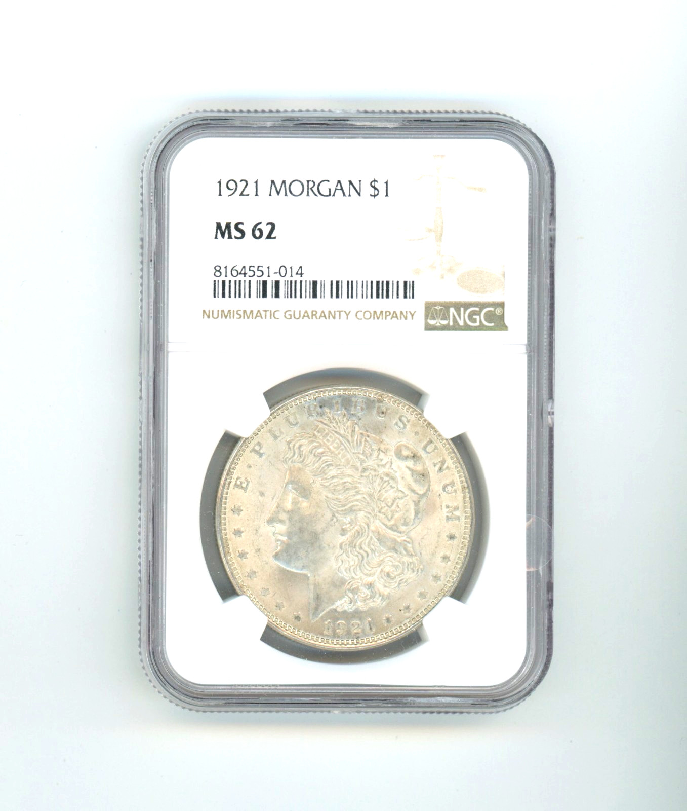 1921 Morgan Silver Dollar NGC MS62 Frosty White Premium Quality Coin