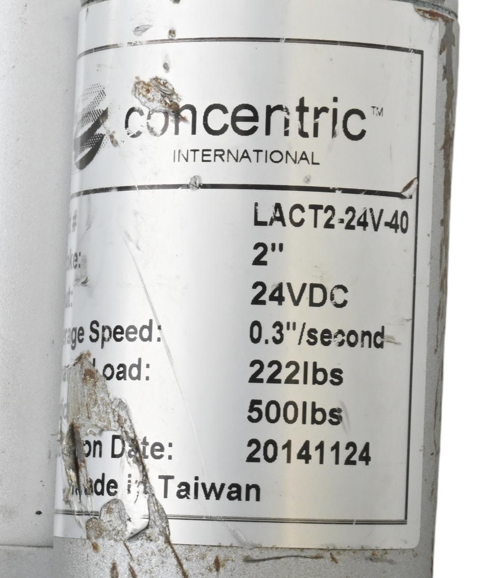 Concentric LACT2-24V-40 Linear Actuator – 24VDC – 2" Stroke - 500lbs Capacity