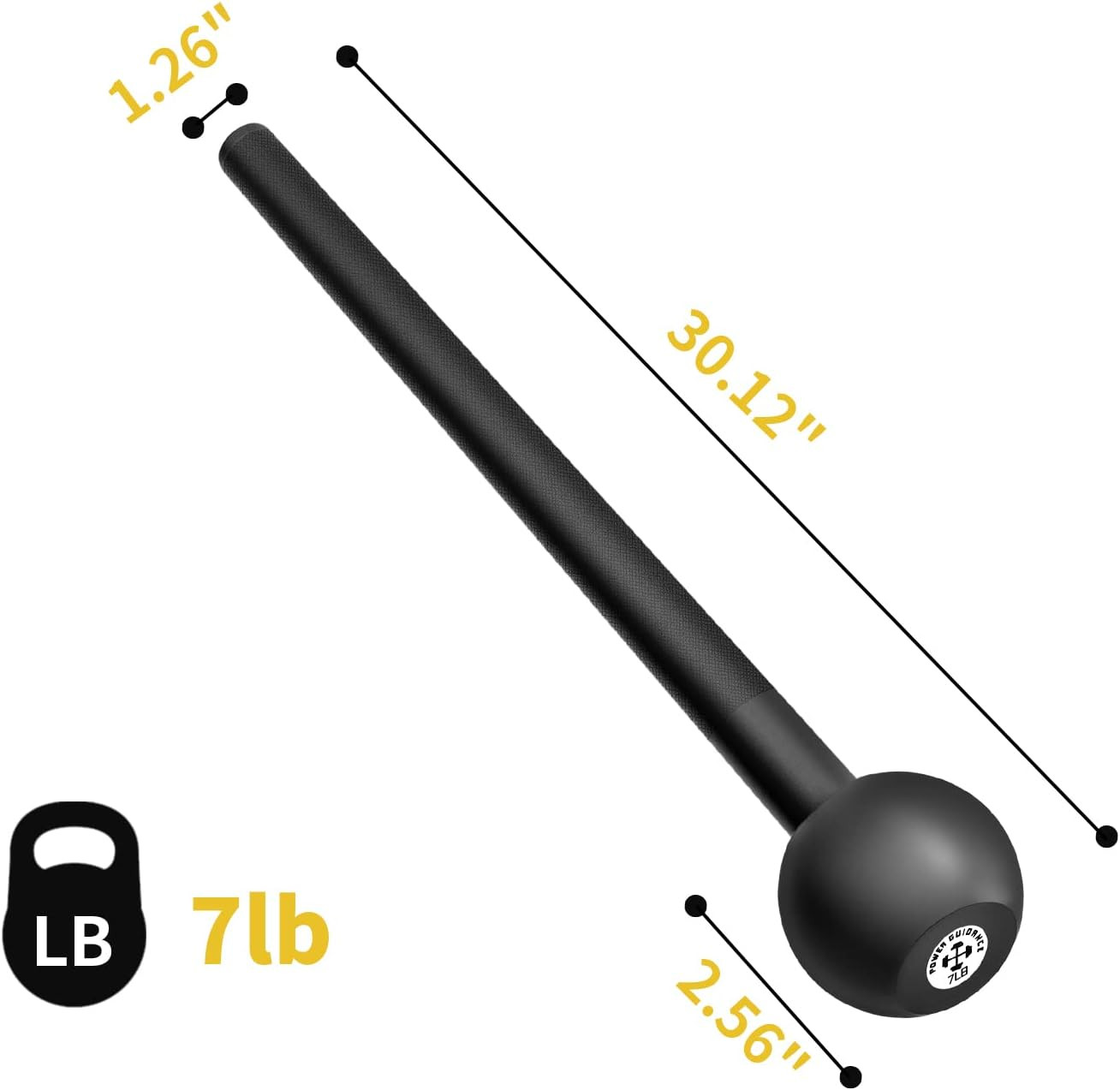 POWER GUIDANCE Steel Mace Macebell Cast Iron Training Full Body Workout, Shoulde