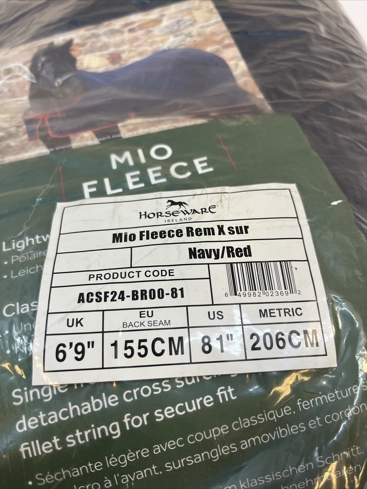 Horseware Mio Fleece Cooler 81” Navy/Red