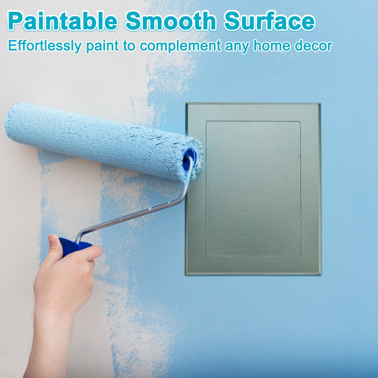 2-Pack Access Panel for Drywall, 7x5" Plastic Removable [Gold Tone, Rectangle]