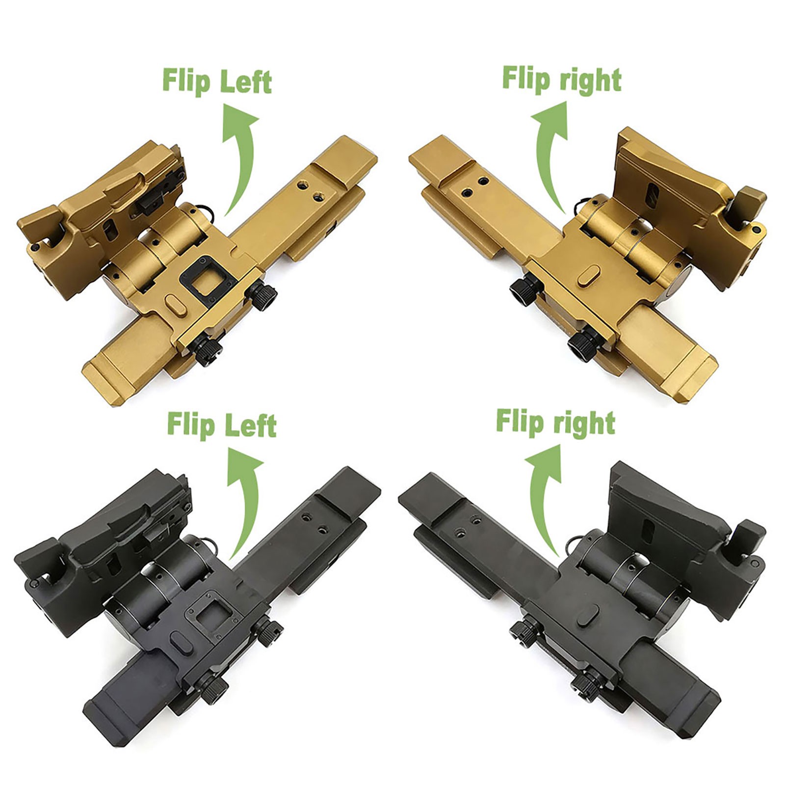 Tactical Flip-To-Side Mount Riser Mount For G33 3x Magnifier & Red Dot Base
