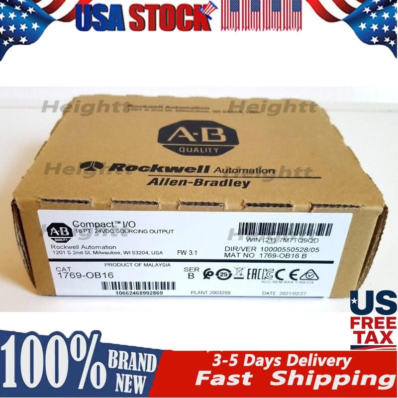 New Allen Bradley 1769-OB16 Output Module CompactLogix 16pt 24VDC US Stock