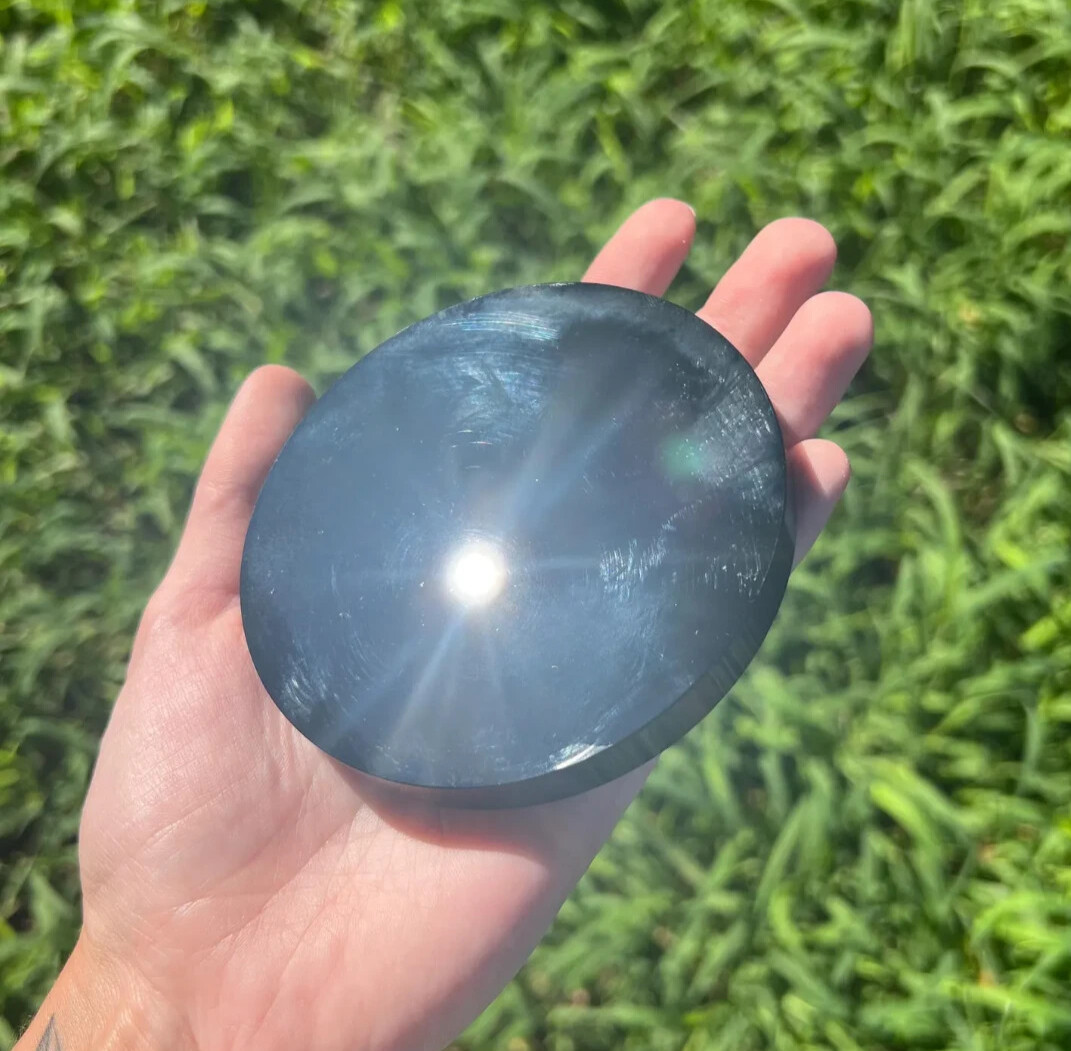 Black Obsidian scrying mirror Protective Divination Tools Home Decor Energy