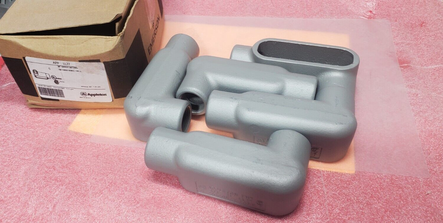 Lot 5 Appleton 3/4" Grayloy FM7 Conduit Body APP LL27 New.