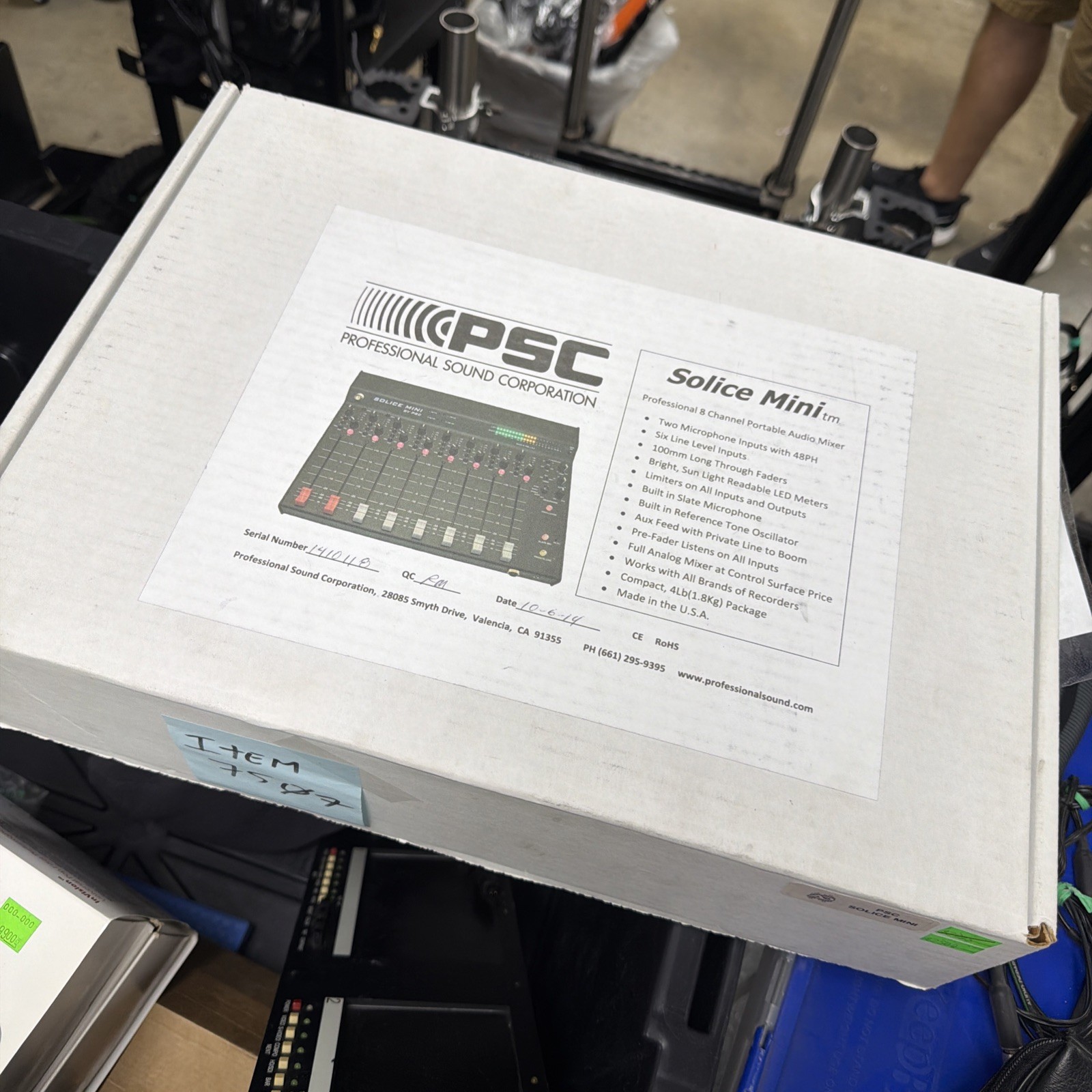PSC  Professional 8 Channel Audio Mixer Solice Mini  OPEN BOX