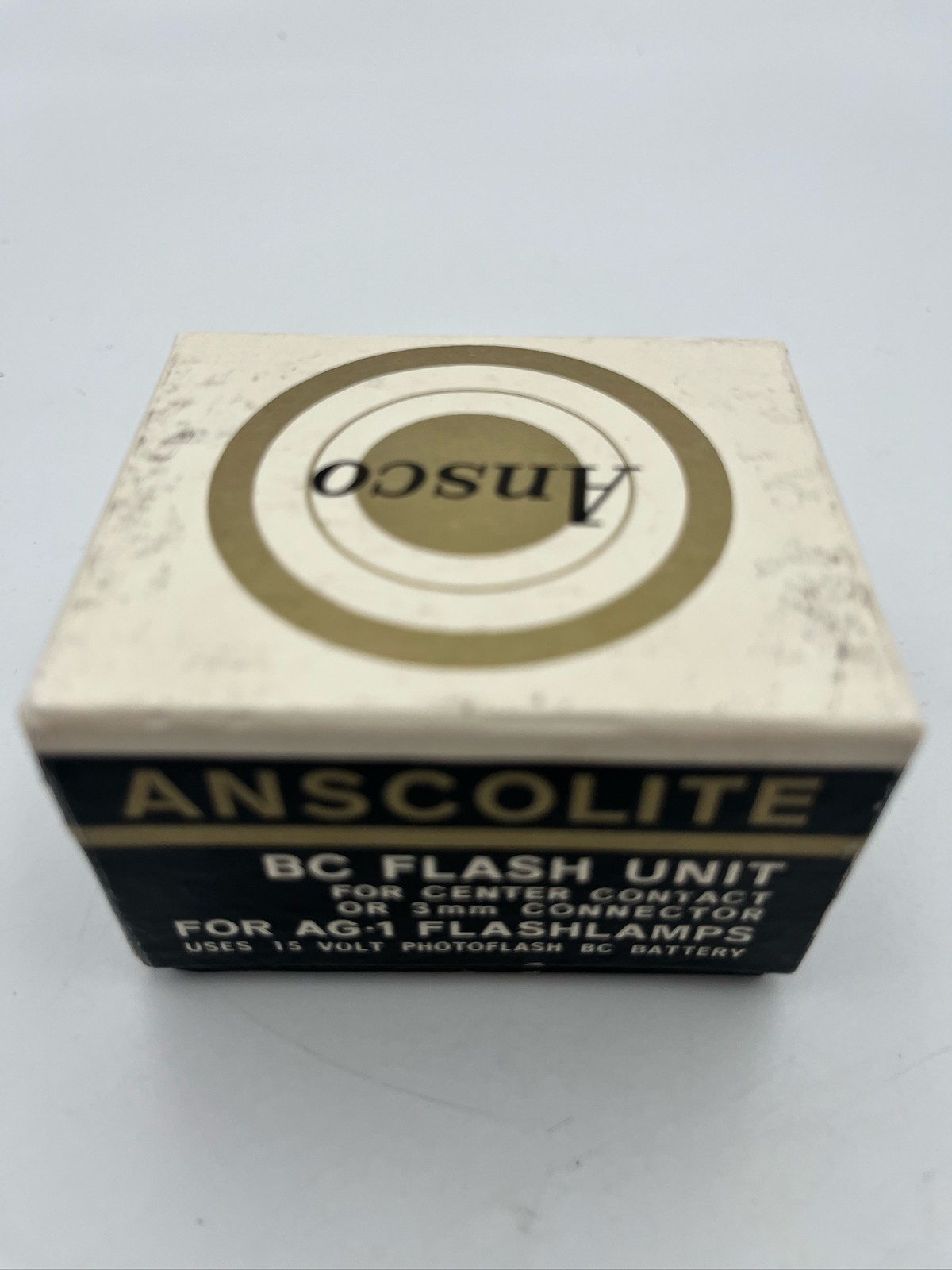 Ansco Anscolite II Gray Vintage Camera Flash Complete Set Japan