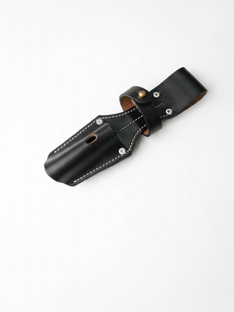German K98 Mauser Bayonet Leather Frog WWII Military Black Color Reproduction.