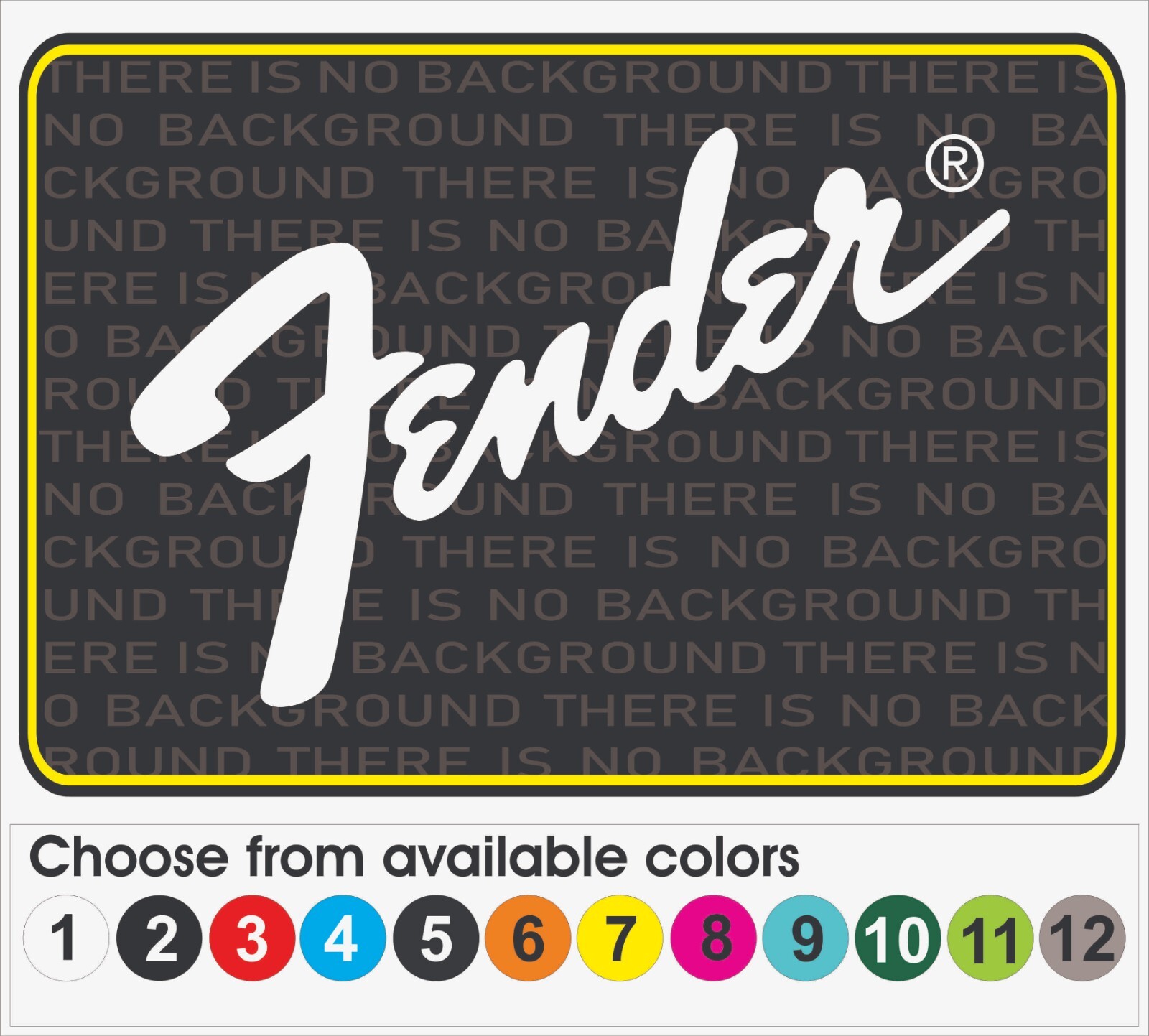Looks like Fender Guitar music amp case logo car truck vinyl decal sticker 6"