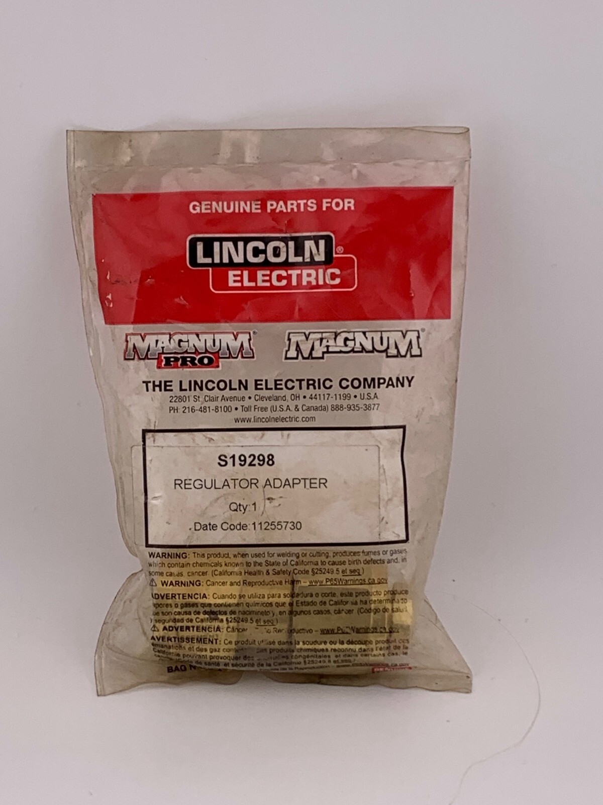 Lincoln Electric S19298 Regulator Adapter