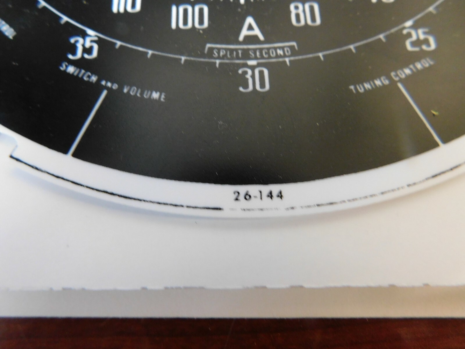 Authentic Vintage Replica Zenith RADIO DIAL #26-144 , 6-s-229, 6-s-239, 6-s-241