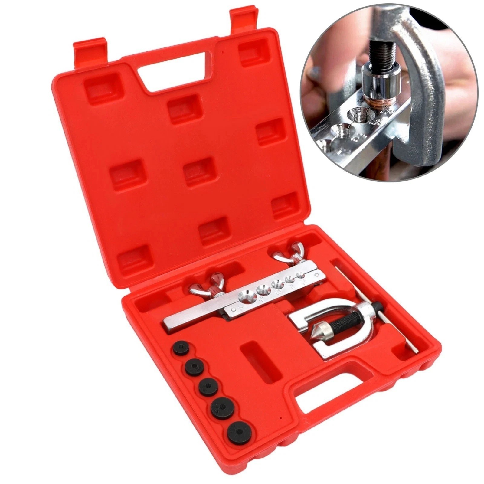 Double Flaring Copper Aluminum Soft Steel Brake Line & Brass Tubing Tool Kit